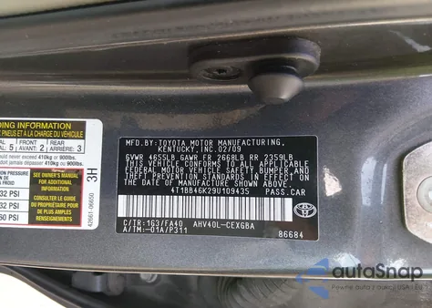 2009 Toyota Camry Hybrid из США, поврежденный, VIN 4T1BB46K29U109435